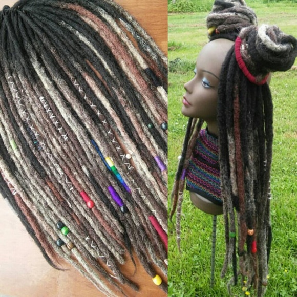 long black blonde brown ombre synthetic dreadlocks